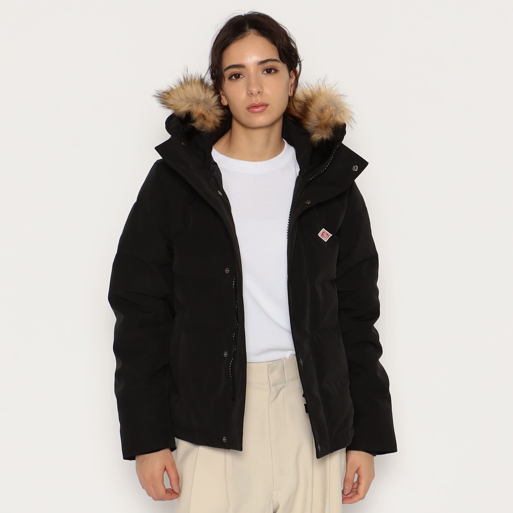 【DANTON】WOMENS FUR HOODED DOWN COAT DANTON WOMEN'S FAUX FUR HOODED DOWN COAT