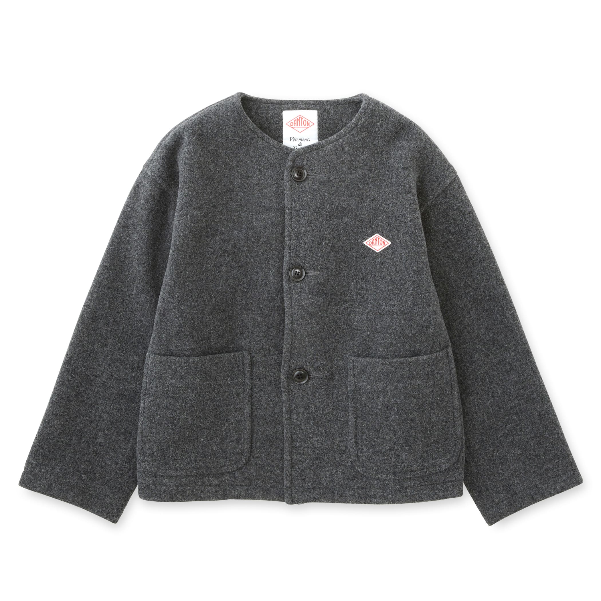 【美品】DANTON COLLARLESS JACKET DANTON WOMEN'S INSULATION COLLARLESS WIDE JACKET