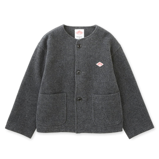 WOMEN'S WOOL LIGHT PILE COLLARLESS JACKET