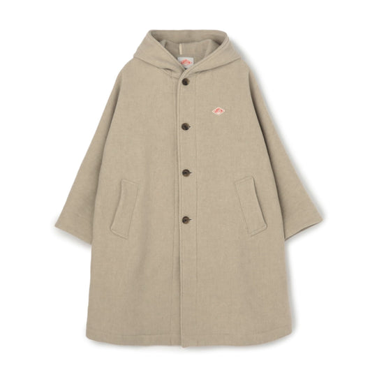WOMEN'S WOOL LIGHT PILE HOODED COAT