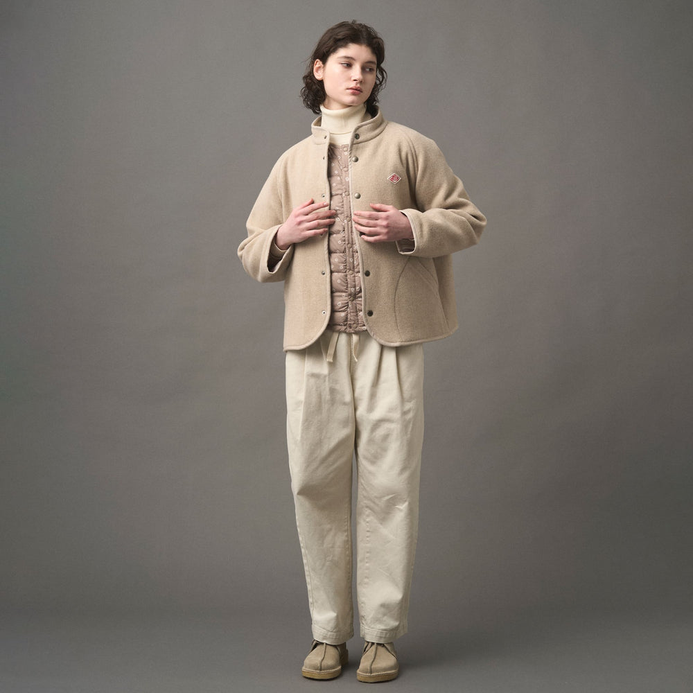 WOMEN'S WOOL LIGHT PILE STANDCOLLAR JACKET