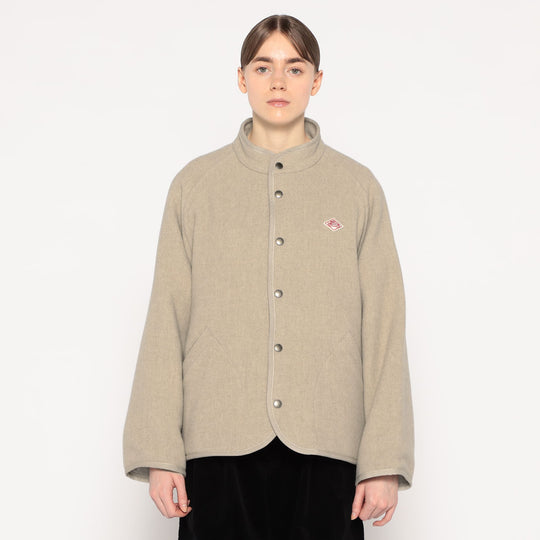 WOMEN'S WOOL LIGHT PILE STANDCOLLAR JACKET