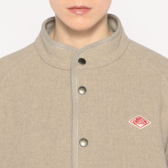 WOMEN'S WOOL LIGHT PILE STANDCOLLAR JACKET