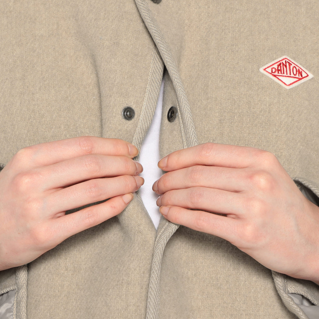 WOMEN'S WOOL LIGHT PILE STANDCOLLAR JACKET