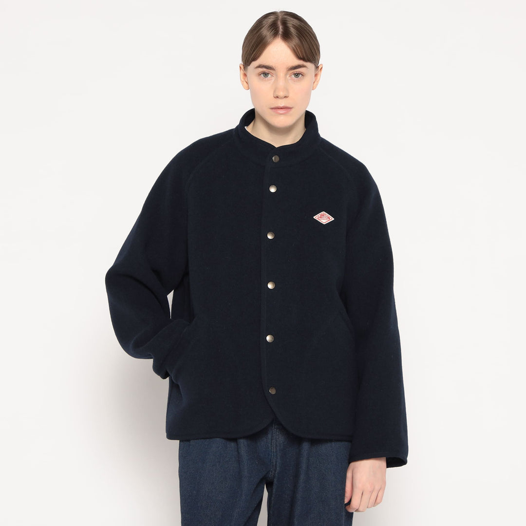 WOMEN'S WOOL LIGHT PILE STANDCOLLAR JACKET