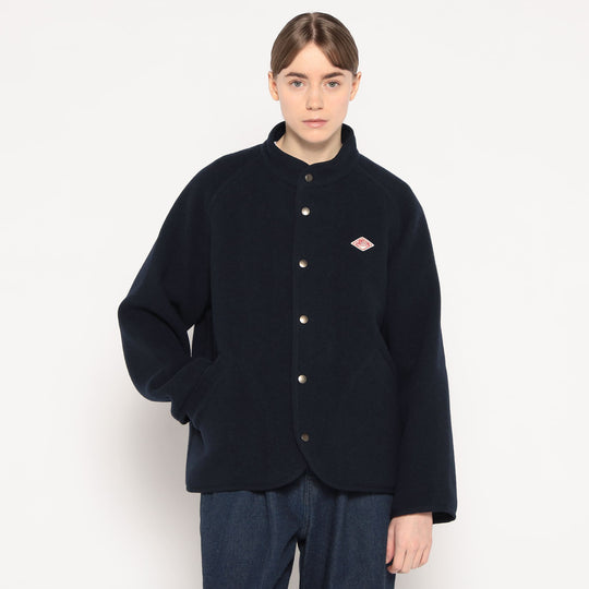 WOMEN'S WOOL LIGHT PILE STANDCOLLAR JACKET