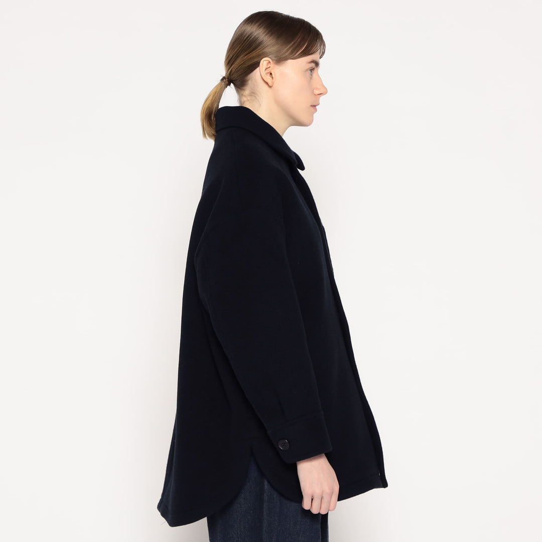 WOMEN'S WOOL MELTON SHIRT BLOUSON