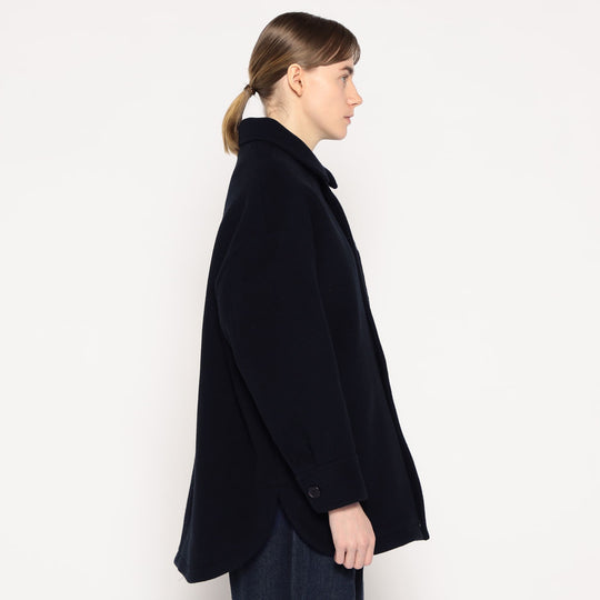 WOMEN'S WOOL MELTON SHIRT BLOUSON