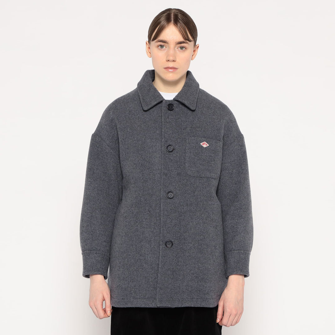 WOMEN'S WOOL MELTON SHIRT BLOUSON