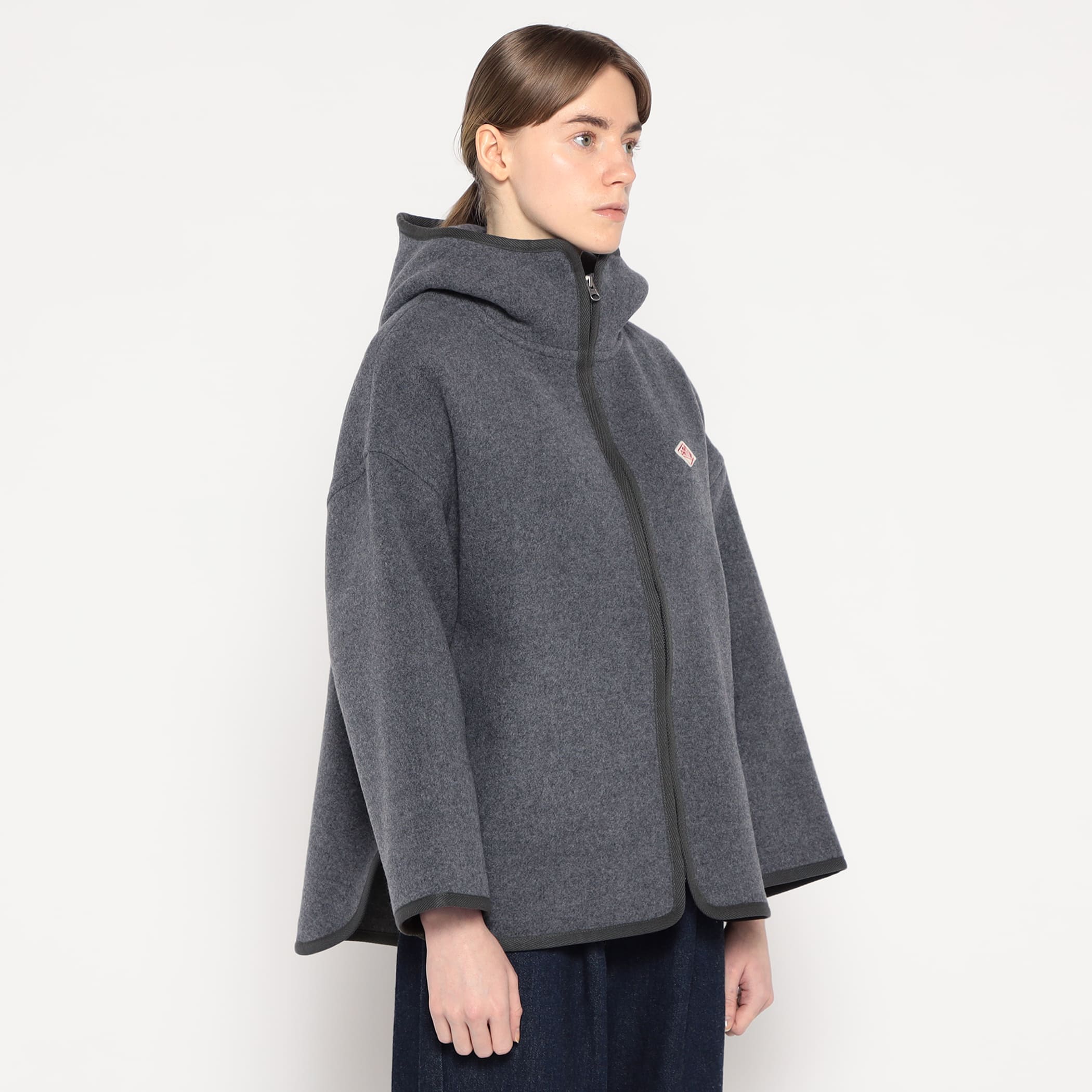 DANTON WOMEN'S WOOL MELTON HOODED JACKET