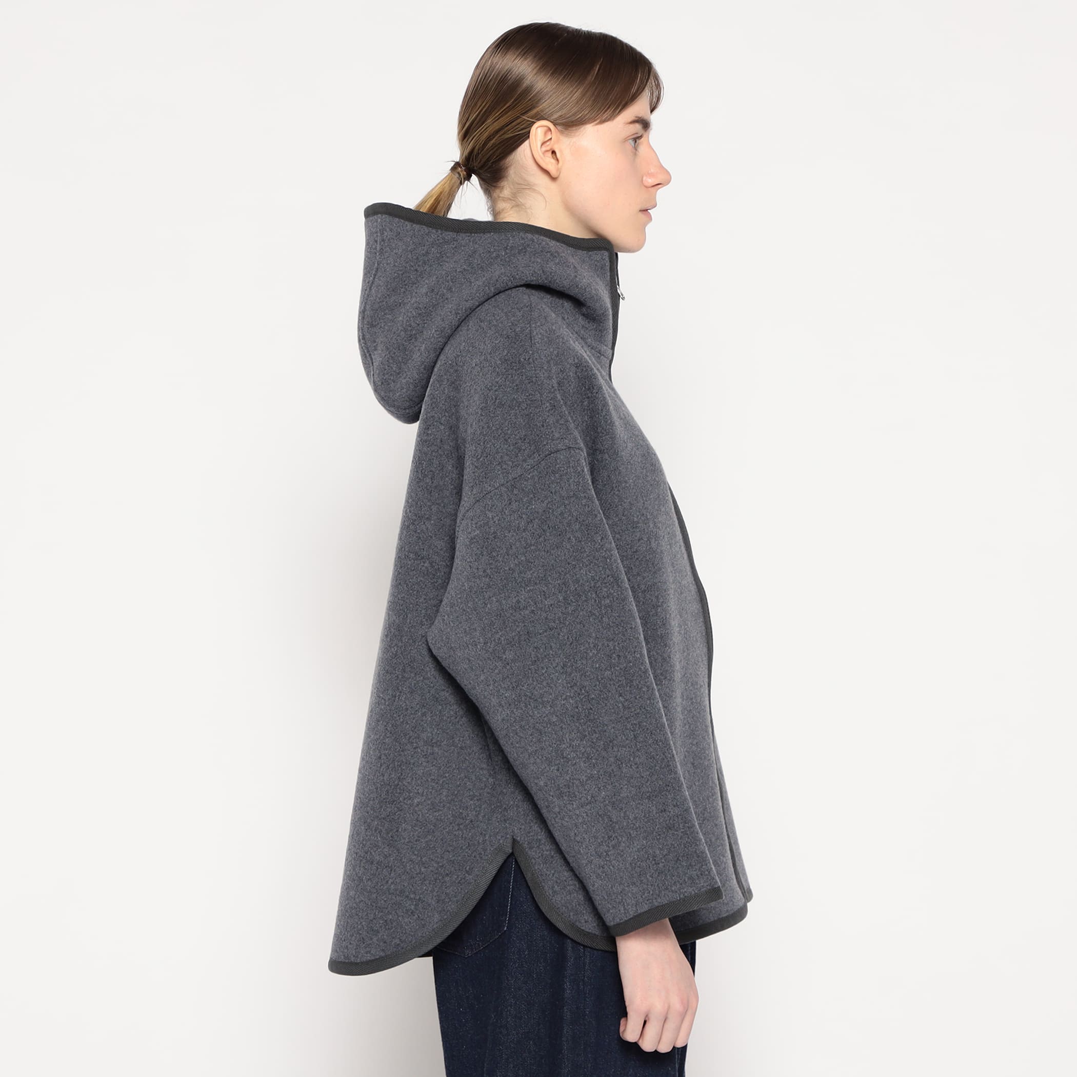 DANTON WOMEN'S WOOL MELTON HOODED JACKET