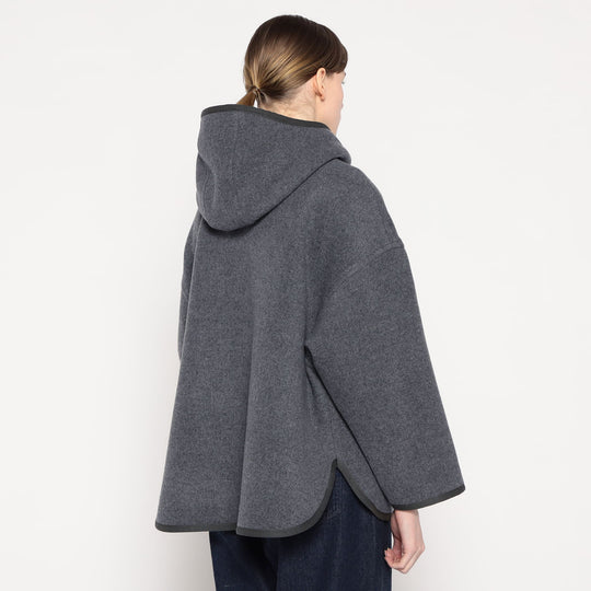 WOMEN'S WOOL MELTON HOODED JACKET