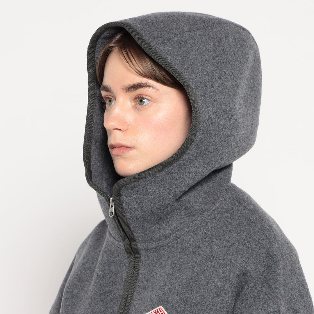 WOMEN'S WOOL MELTON HOODED JACKET