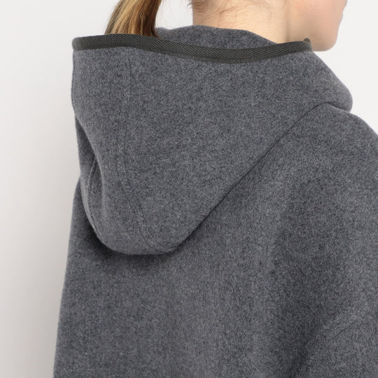 WOMEN'S WOOL MELTON HOODED JACKET