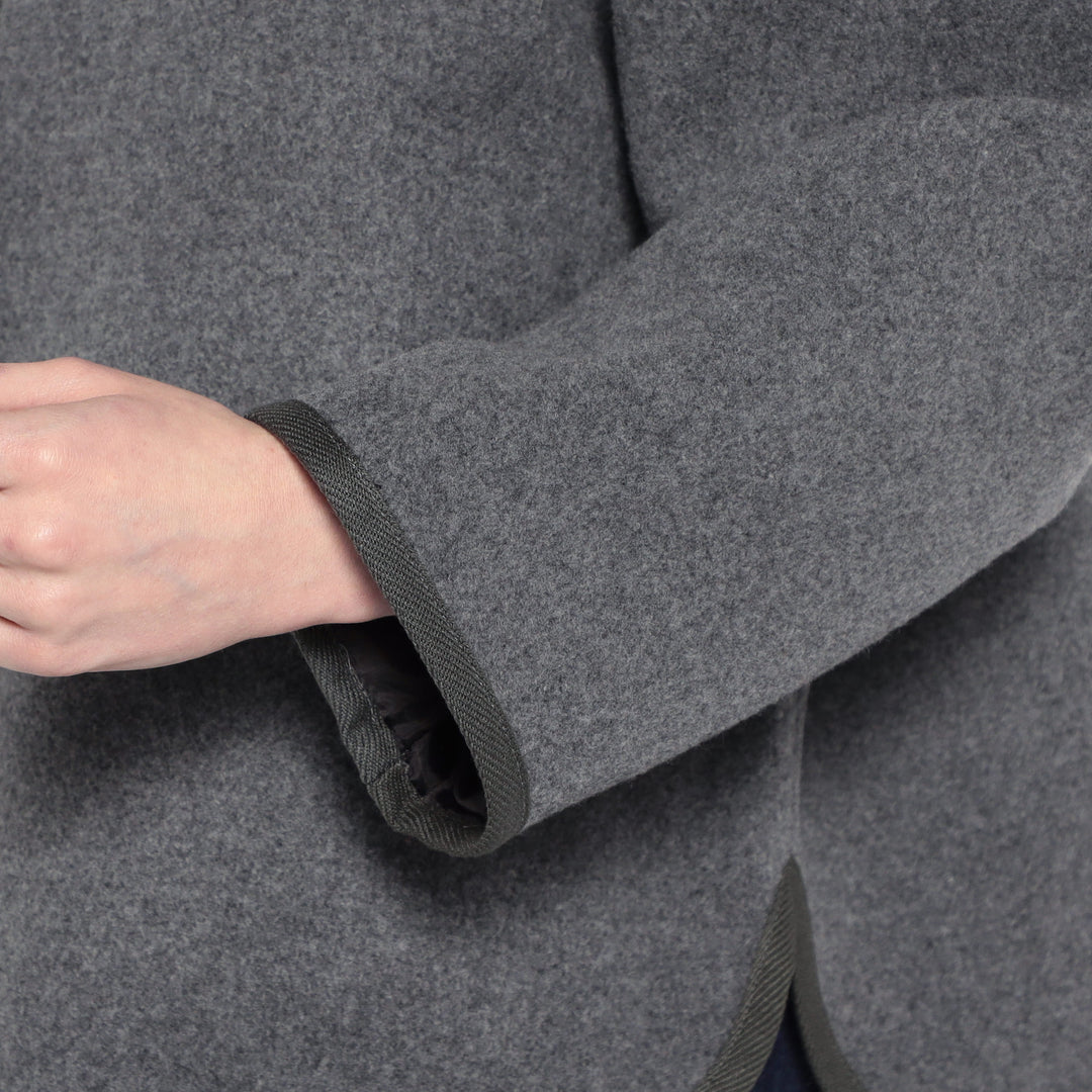 WOMEN'S WOOL MELTON HOODED JACKET