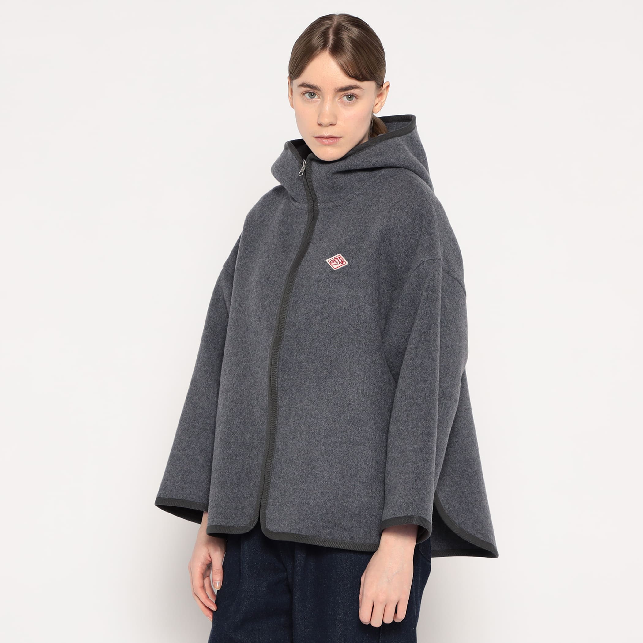 DANTON WOMEN'S WOOL MELTON HOODED JACKET