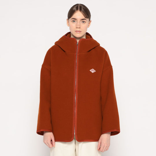 WOMEN'S WOOL MELTON HOODED JACKET