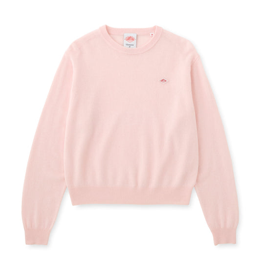 WOMEN'S LAMBSWOOL CREW NECK KNIT PULLOVER