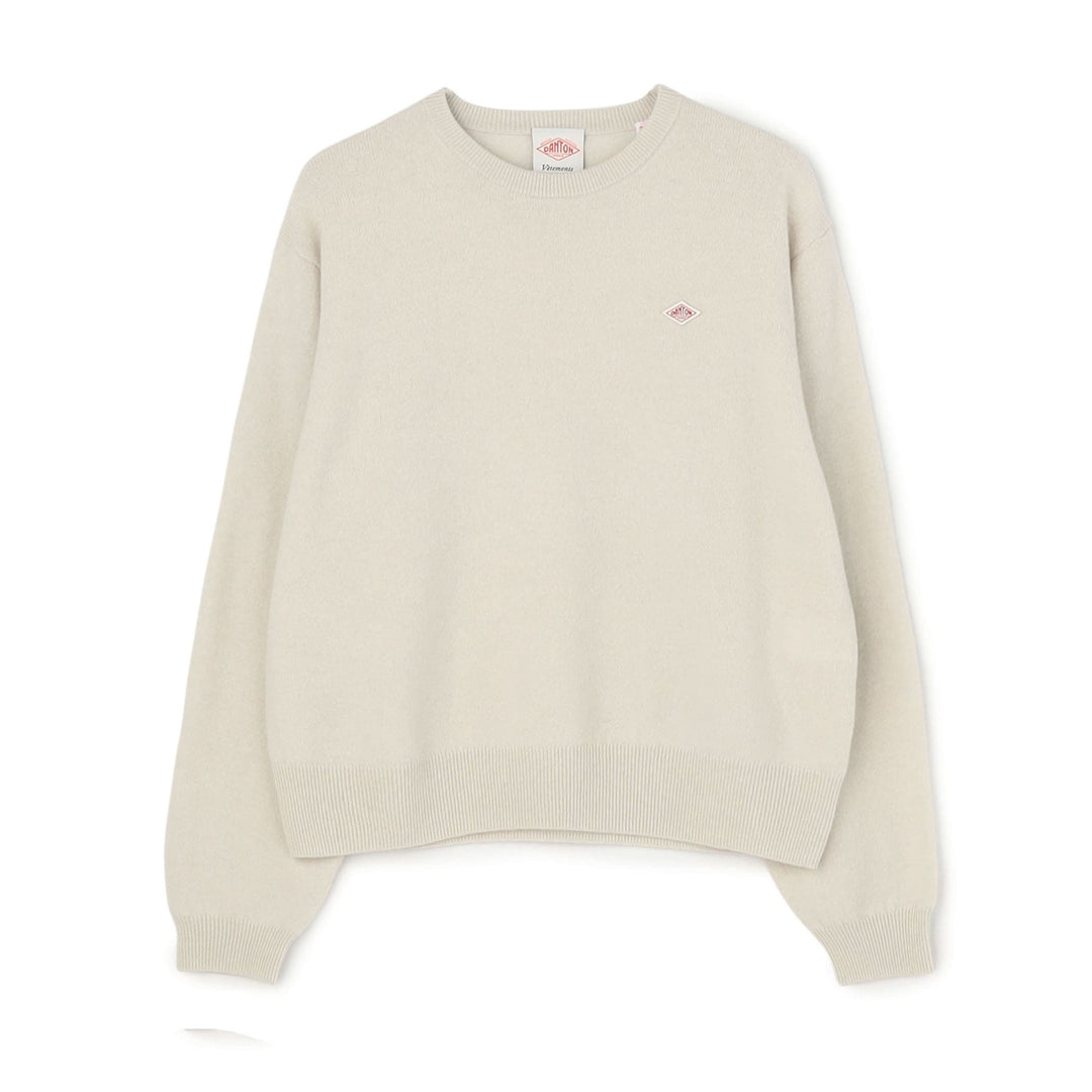 WOMEN'S LAMBSWOOL CREW NECK KNIT PULLOVER