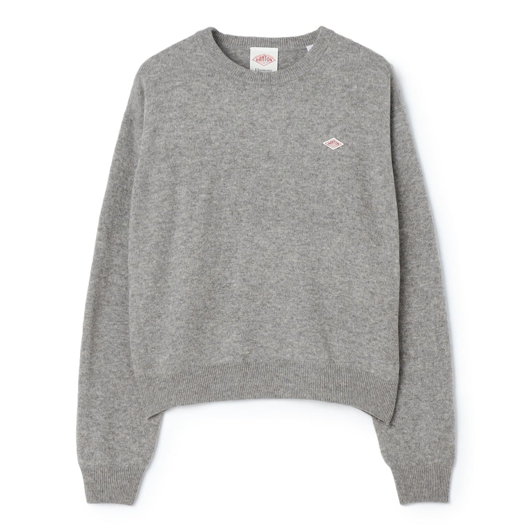 WOMEN'S LAMBSWOOL CREW NECK KNIT PULLOVER
