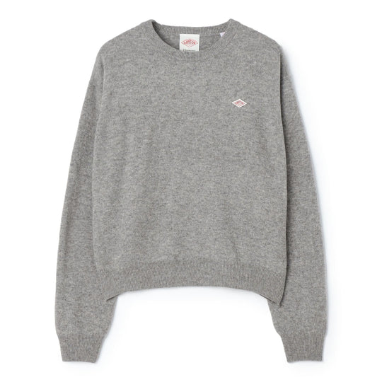 WOMEN'S LAMBSWOOL CREW NECK KNIT PULLOVER