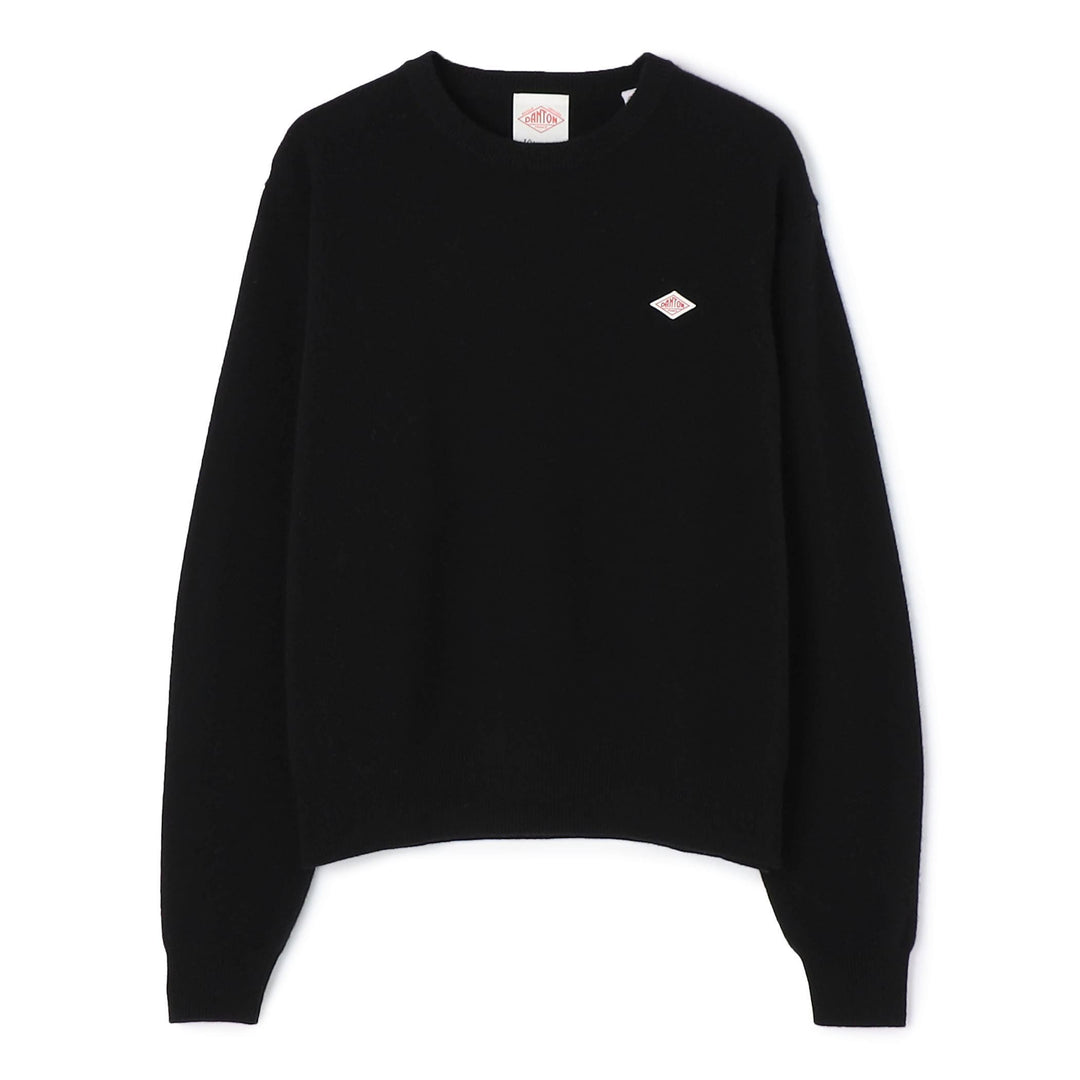 WOMEN'S LAMBSWOOL CREW NECK KNIT PULLOVER