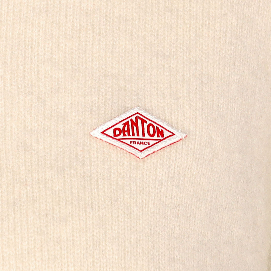 WOMEN'S LAMBSWOOL CREW NECK KNIT CARDIGAN