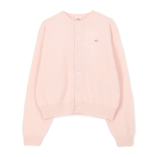 WOMEN'S LAMBSWOOL CREW NECK KNIT CARDIGAN