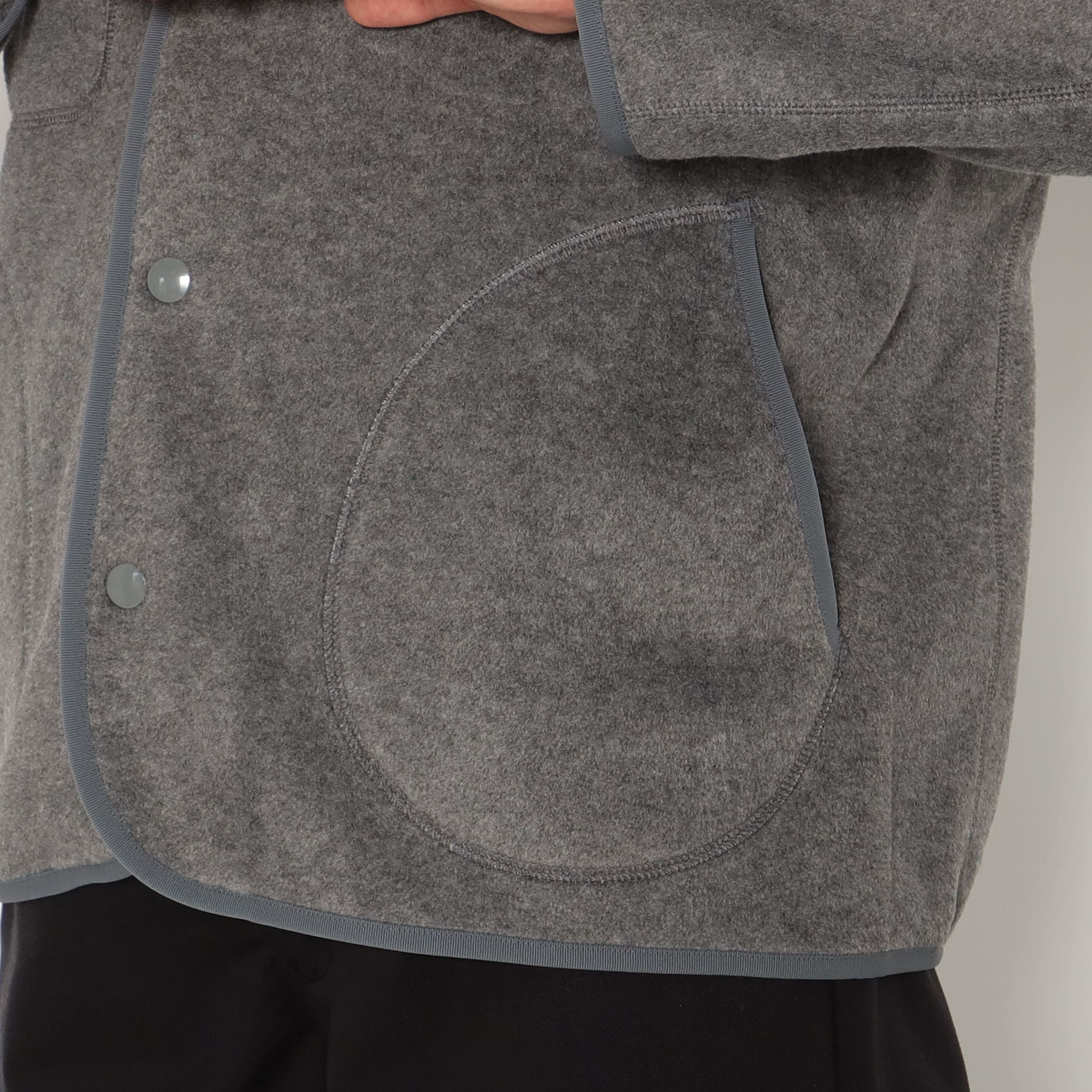 DANTON◆COLLARLESS SHORT JACKET/ジャケット/36/コットン/CML/DT-A0473 ダントン DANTON デニム コットン カラーレス ショート