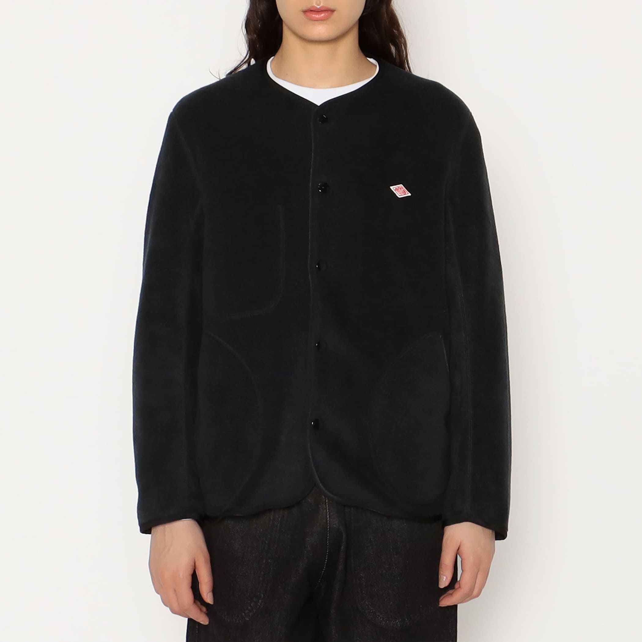 DANTON WOMEN'S FLEECE COLLARLESS JACKET