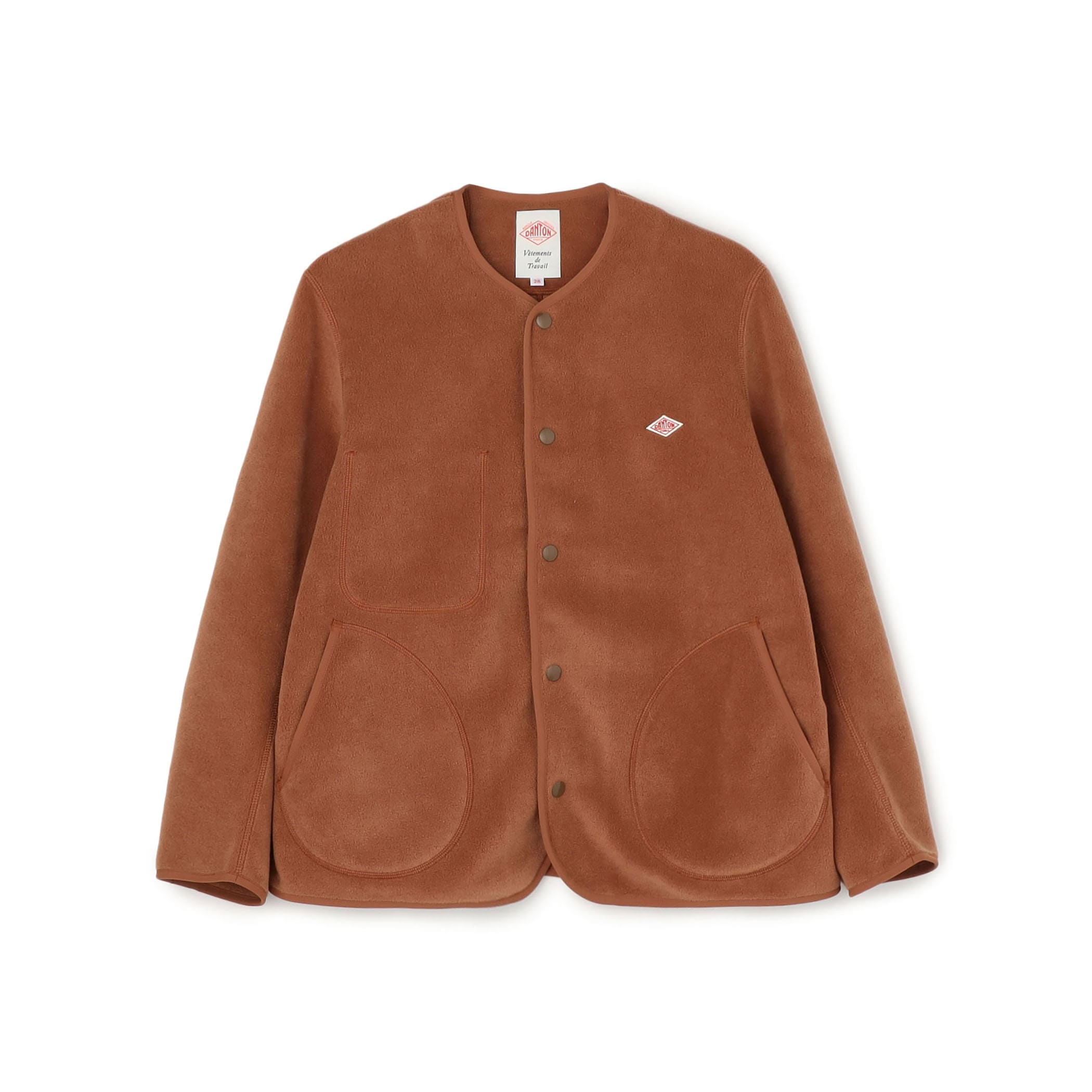 DANTON WOMEN'S FLEECE COLLARLESS JACKET