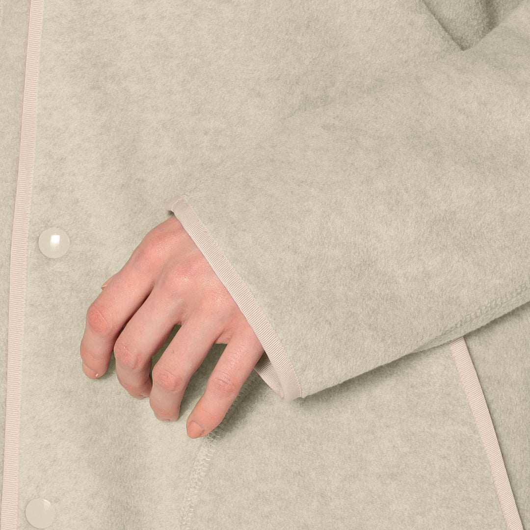 WOMEN'S FLEECE COLLARLESS COAT