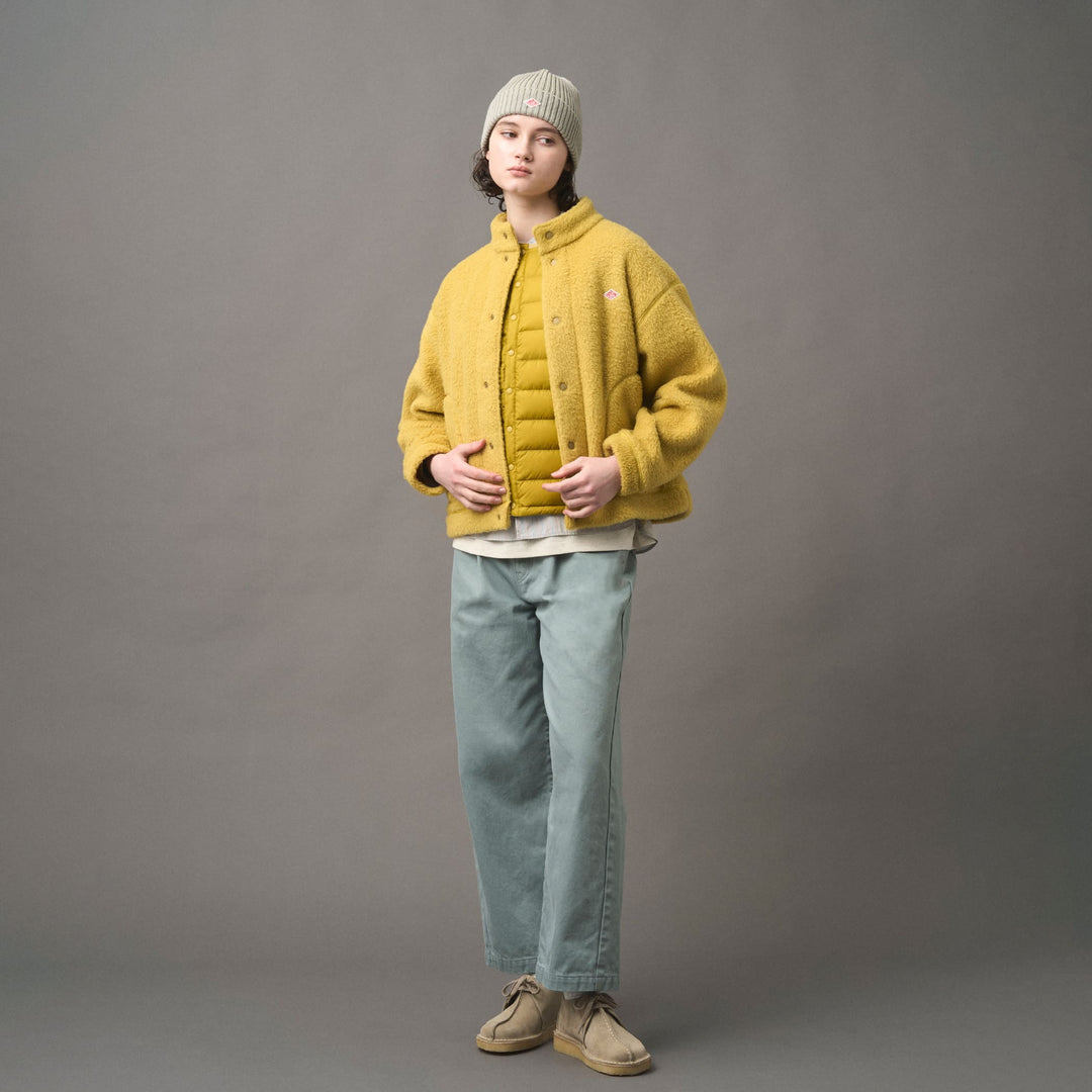 WOMEN'S DOUBLE FACE BOA STAND COLLAR CARDIGAN