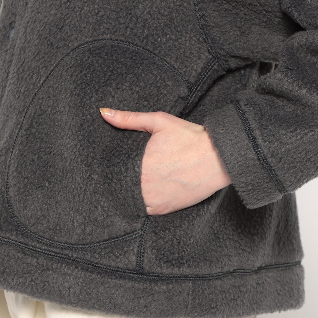 WOMEN'S DOUBLE FACE BOA STAND COLLAR CARDIGAN