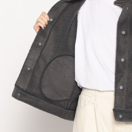 WOMEN'S DOUBLE FACE BOA STAND COLLAR CARDIGAN