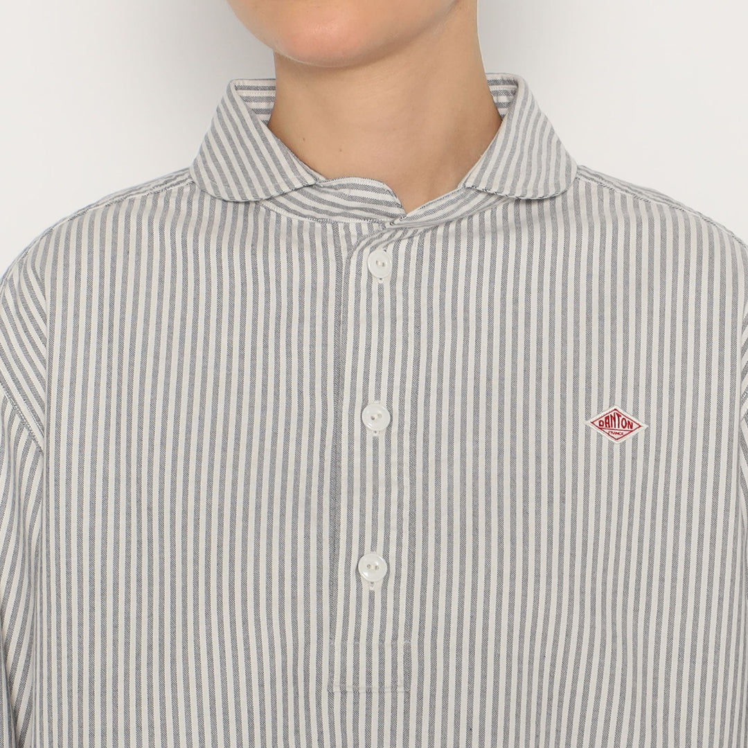 WOMEN'S OXFORD ROUND COLLAR PULLOVER SHIRT PATTERN