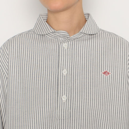 WOMEN'S OXFORD ROUND COLLAR PULLOVER SHIRT PATTERN