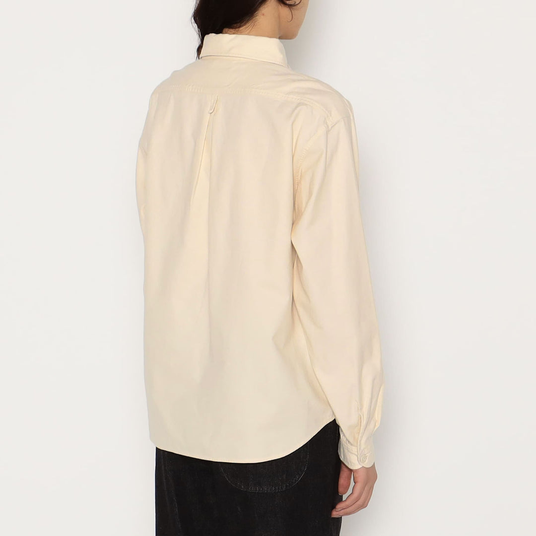 WOMEN'S COTTON FLANNEL ROUND COLLAR PULLOVER SHIRT