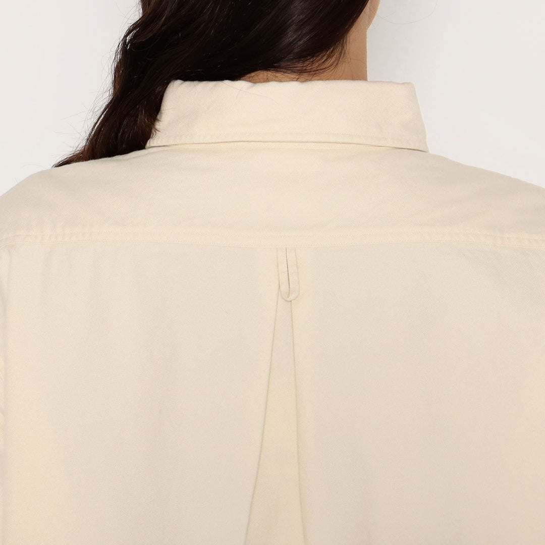 WOMEN'S COTTON FLANNEL ROUND COLLAR PULLOVER SHIRT