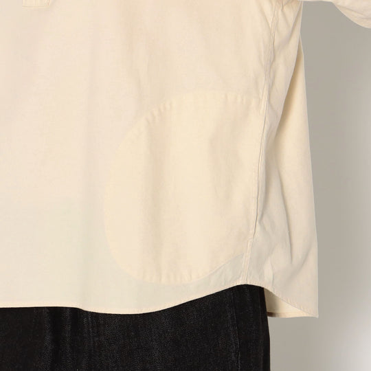 WOMEN'S COTTON FLANNEL ROUND COLLAR PULLOVER SHIRT