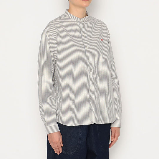 WOMEN'S OXFORD BAND COLLAR SHIRT PATTERN