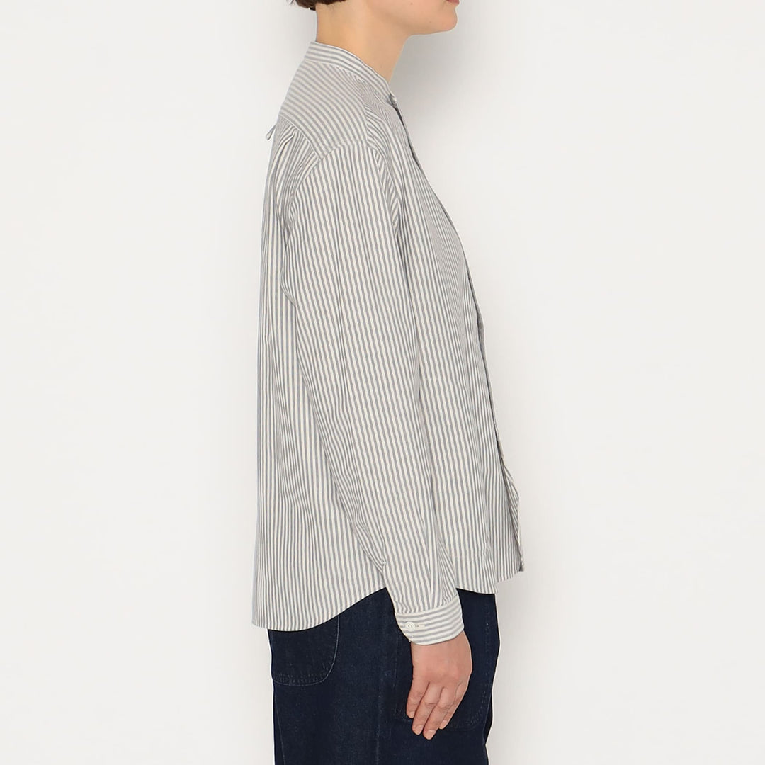 WOMEN'S OXFORD BAND COLLAR SHIRT PATTERN