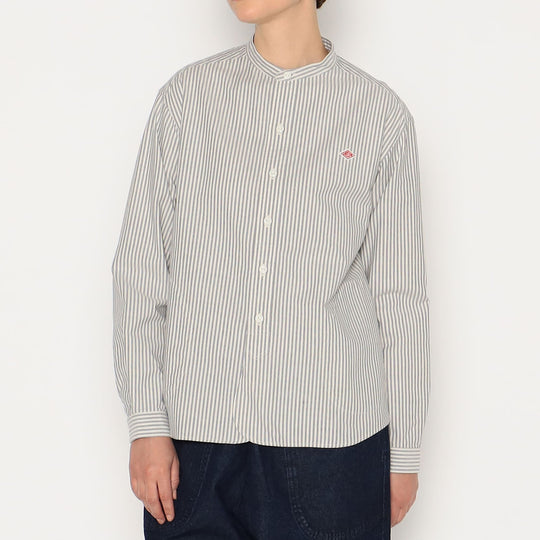 WOMEN'S OXFORD BAND COLLAR SHIRT PATTERN
