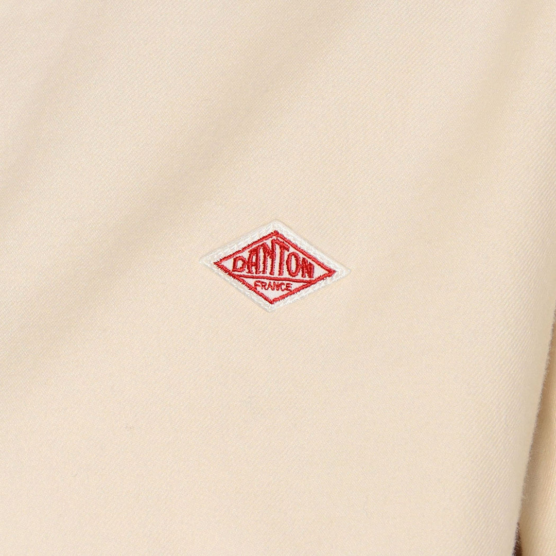 WOMEN'S COTTON FLANNEL BAND COLLAR SHIRT