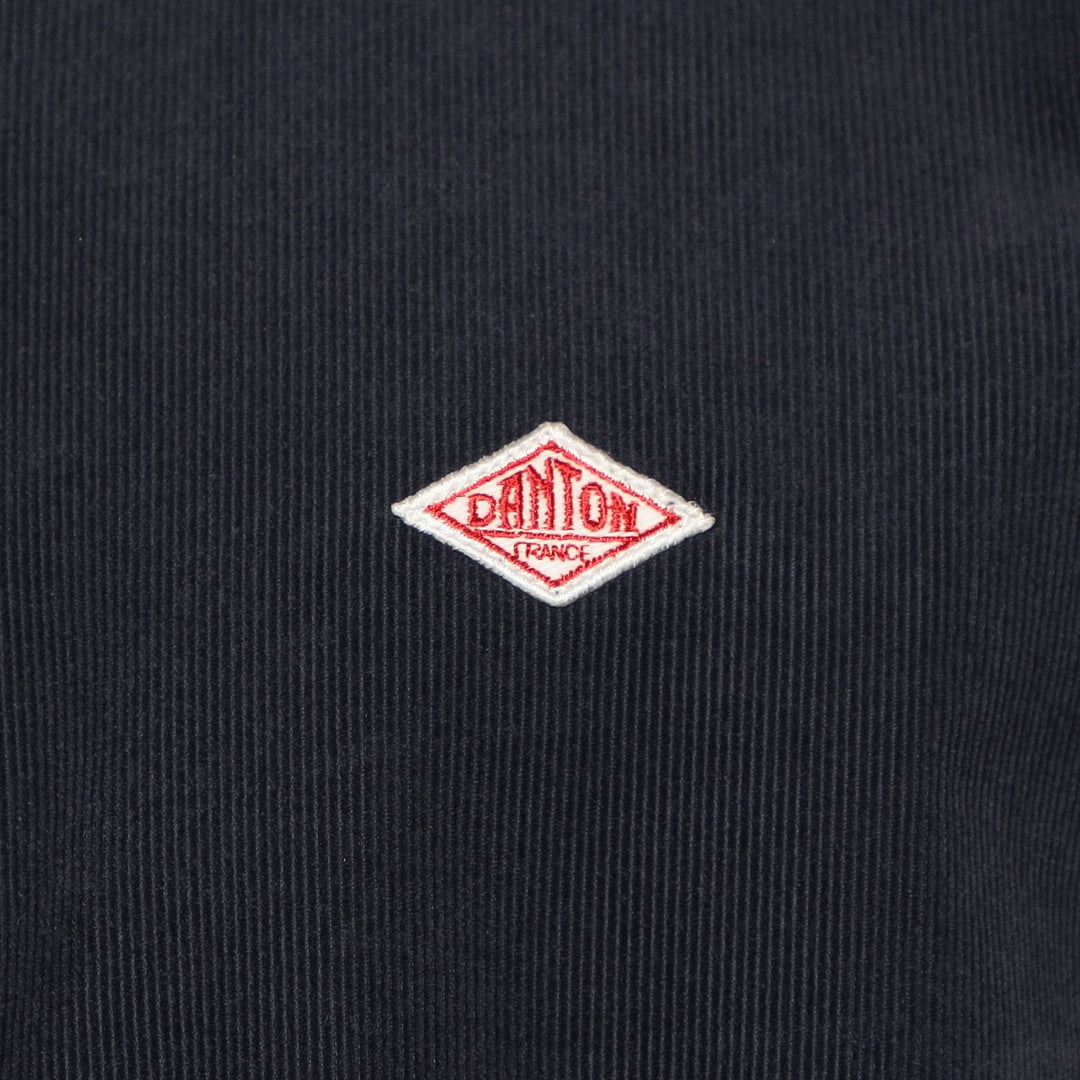 WOMEN'S CORDUROY BAND COLLAR SHIRT