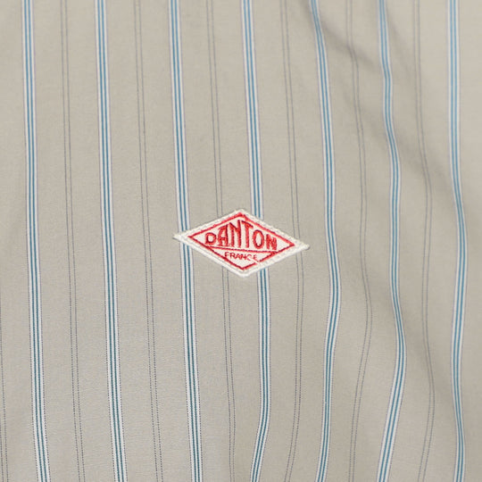 WOMEN'S COTTON POPLIN BAND COLLAR SHIRT