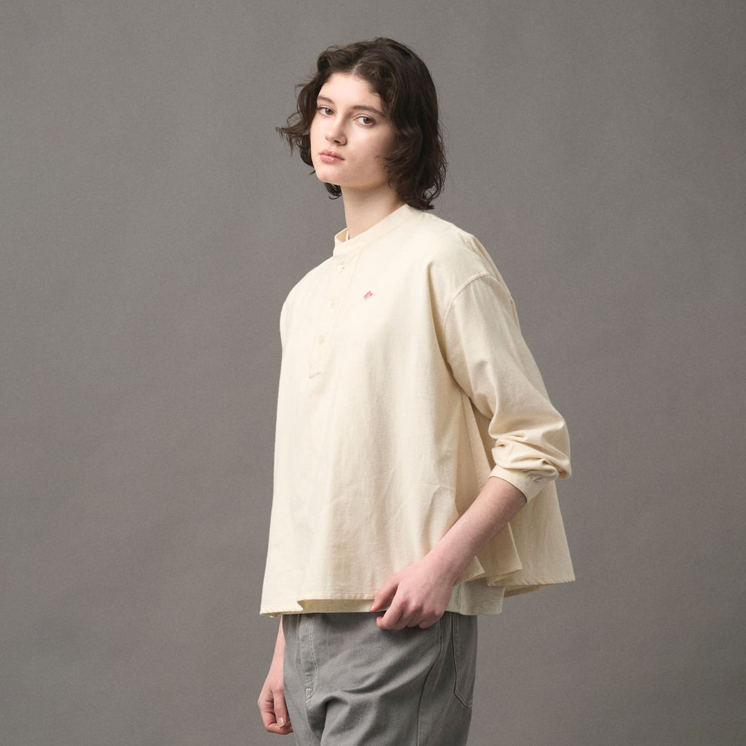 WOMEN'S ORGANIC COTTON HENLEY NECK SHIRT