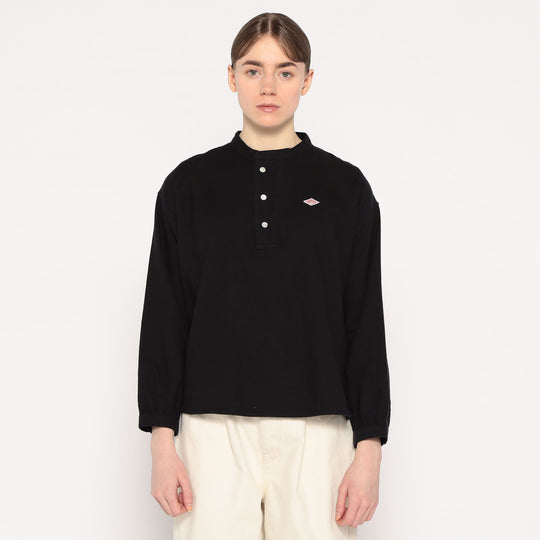 WOMEN'S ORGANIC COTTON HENLEY NECK SHIRT