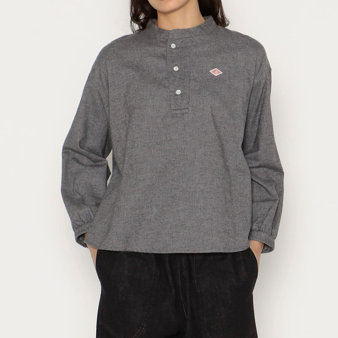 WOMEN'S ORGANIC COTTON HENLEY NECK SHIRT