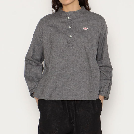 WOMEN'S ORGANIC COTTON HENLEY NECK SHIRT